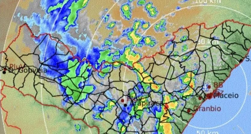 Alerta vermelho: chuvas podem atingir os 102 municípios de Alagoas