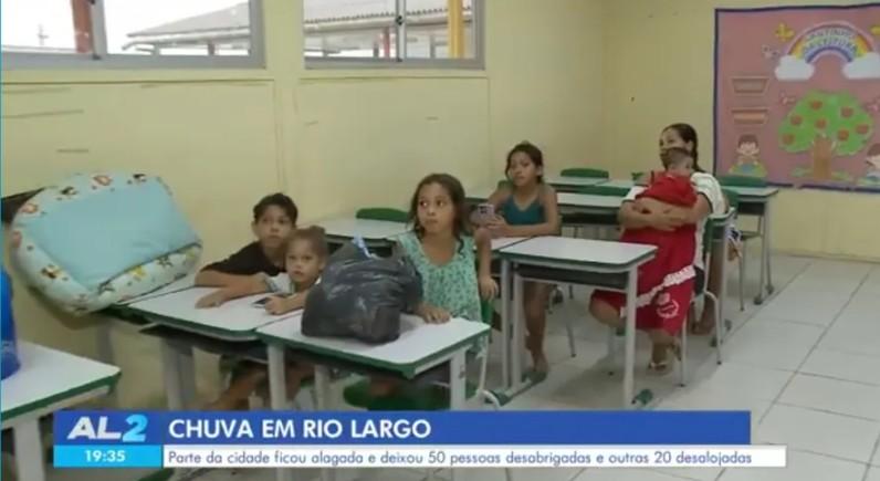 Chuva deixa 50 desabrigados e 20 desalojados em Rio Largo