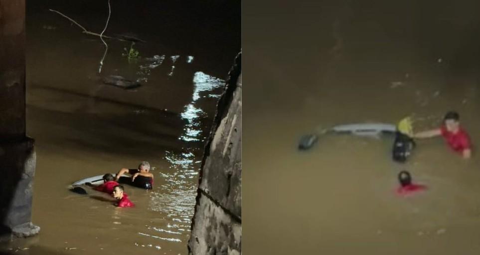 Trio arromba lotérica em Alagoas e carro cai em rio durante fuga; um morreu e dois foram presos