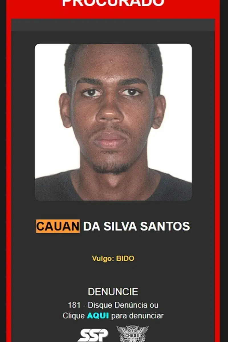 PC divulga foto de suspeito da morte de jogador de 15 anos no Pontal e pede ajuda para localizá-lo